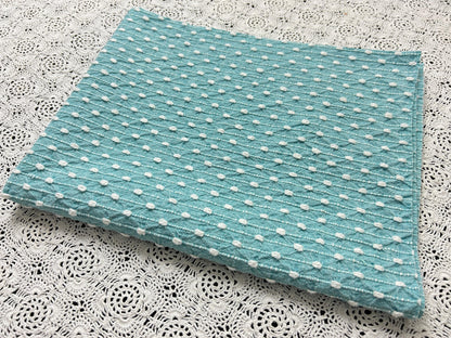 Raindrop Vintage Woven Chenille Fabric 19x23", Bates Nubby Pinstripe Quilt Material