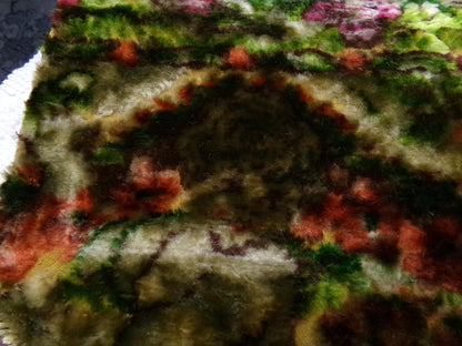 Gothic Vintage Cut Velvet Fabric Haunting Shadow Angels Cherub Tapestry Piece 18x26"