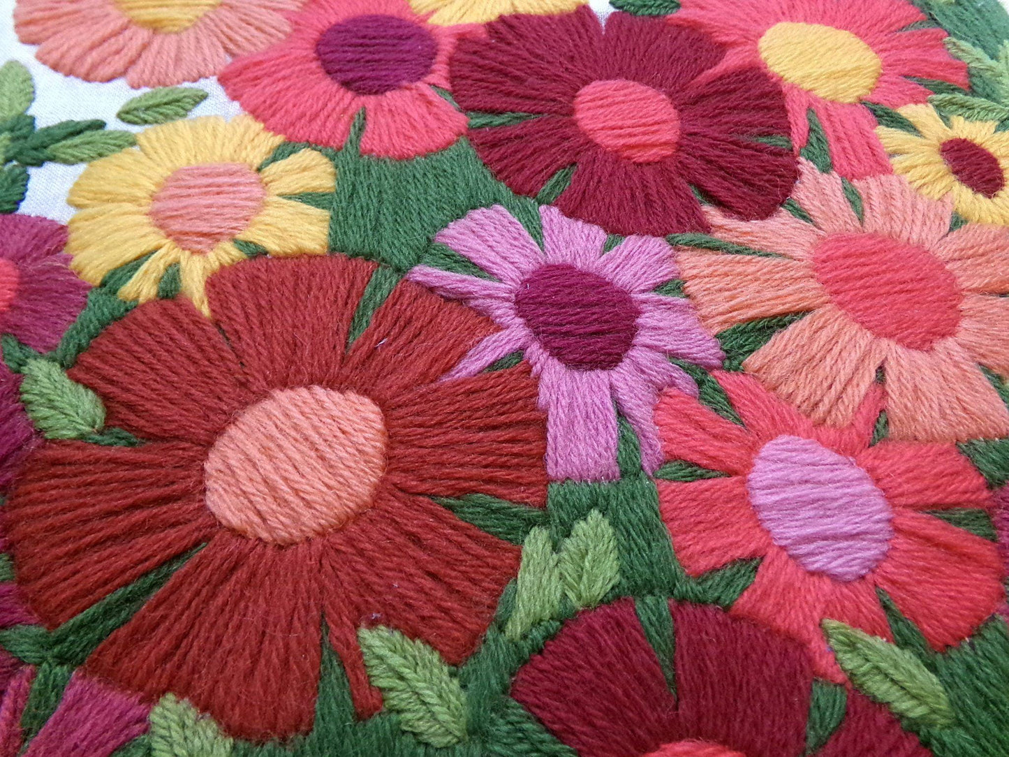 GARDEN FLOWERS Finished Crewel Embroidery, Vintage Paragon Needlecraft 0926, Floral Wall Art