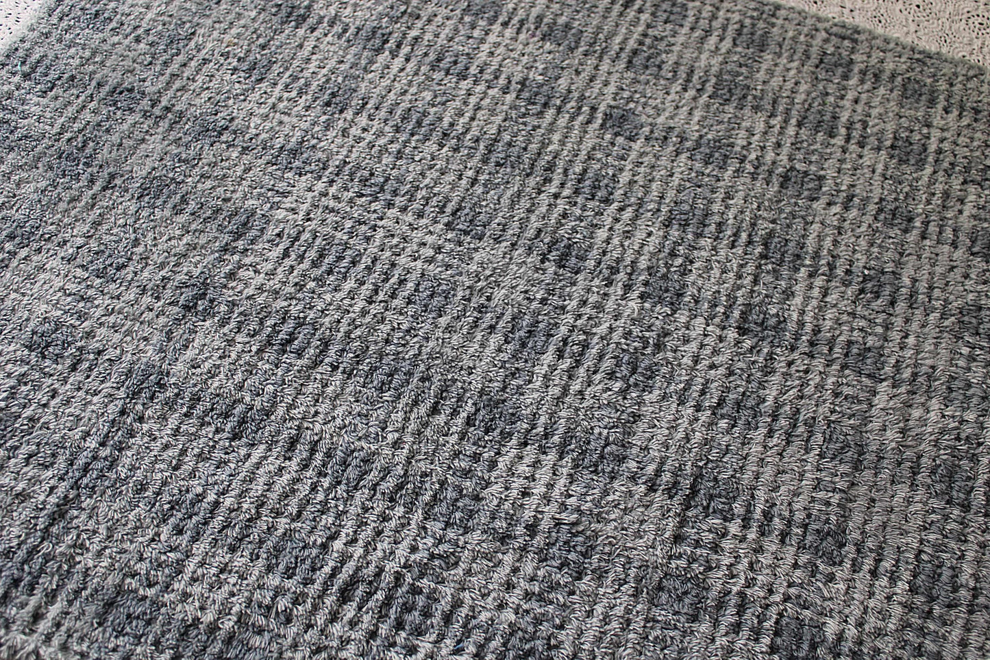 Cozy Chenille Fabric in Moody Storm Grey Plaid, Vintage Style 20" x 25" inch Piece, great for quilt fabric, crafts, stuffed toys