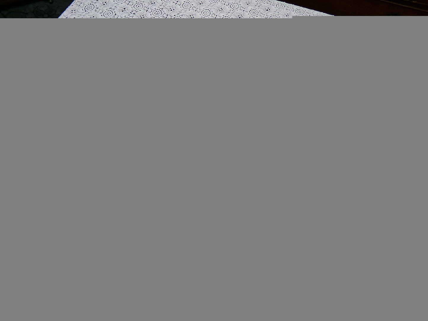Plumeria Pinwheel Floral Vintage Woven Fabric Reversible 22" x 25" Quilt Material