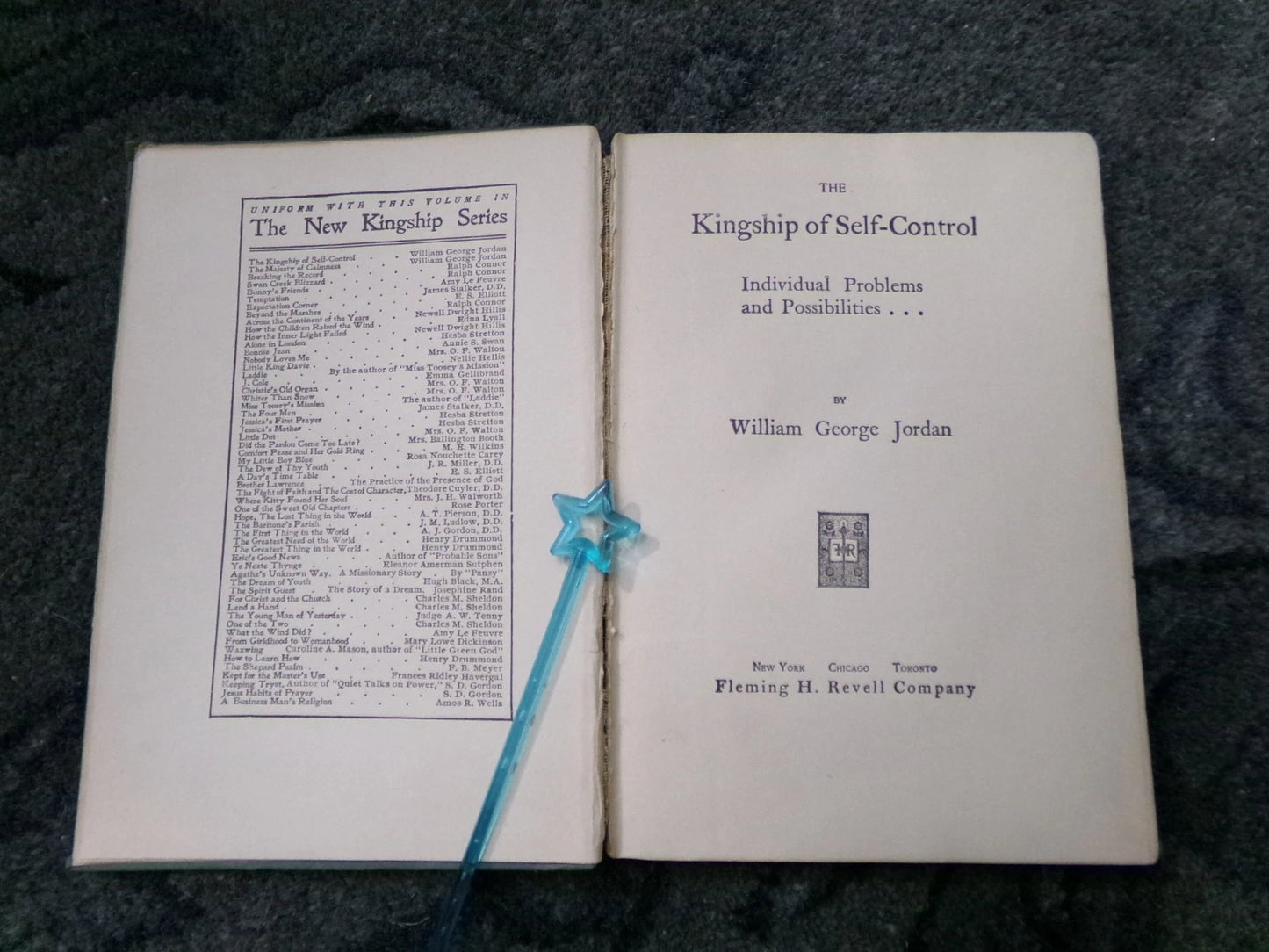 William George Jordan Antique Book Lot of 3 Self-Control Kingship Individuality