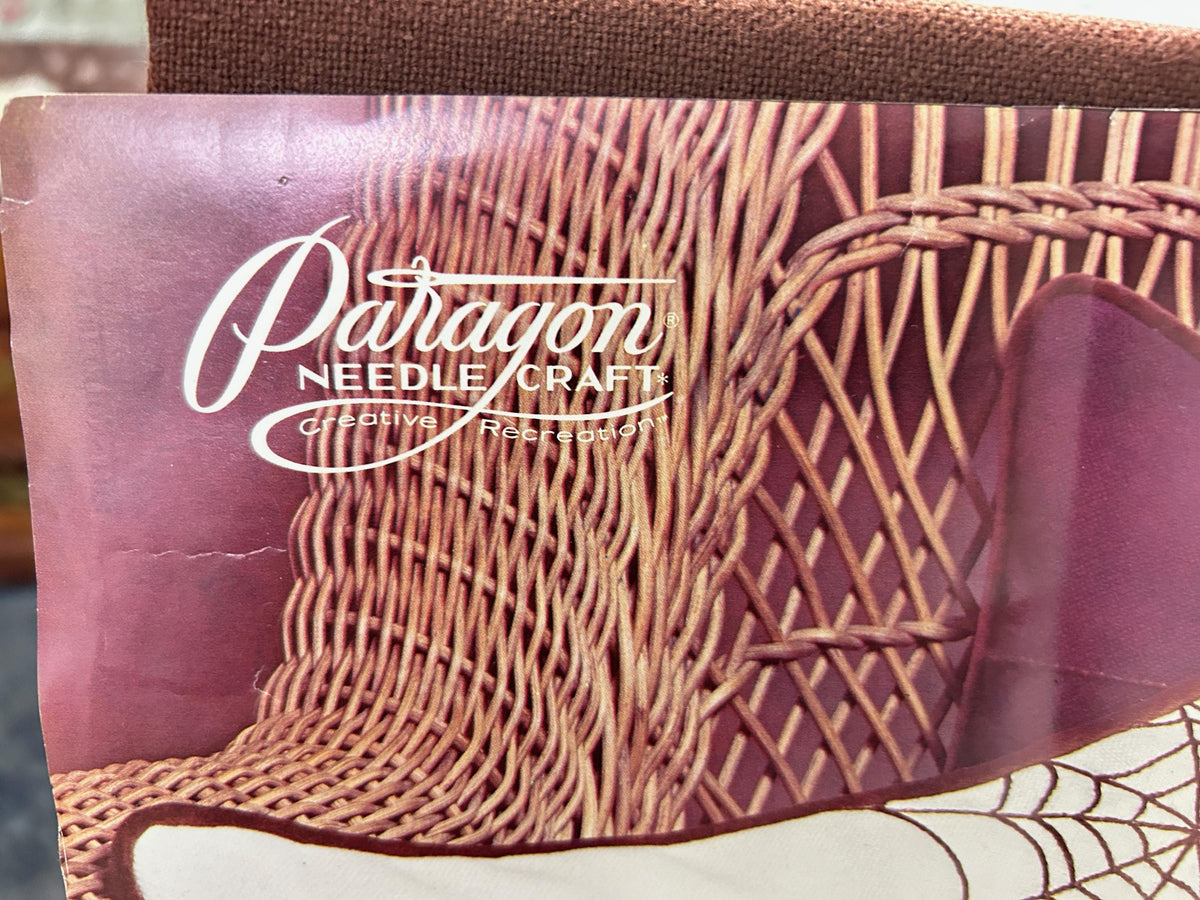 MUSHROOM PILLOW Boho Crewel Embroidery Kit, Vintage Paragon 0565 Dark Brown
