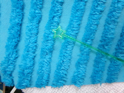 Electric Blue Vintage Chenille Fabric, Wild BOLD Sewing & Quilt Material, 30" x 23" piece