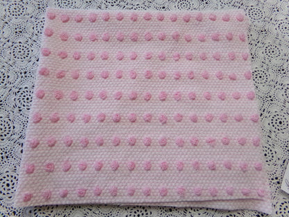 Pink Pops Vintage Chenille Woven Bedspread Fabric 20x19"