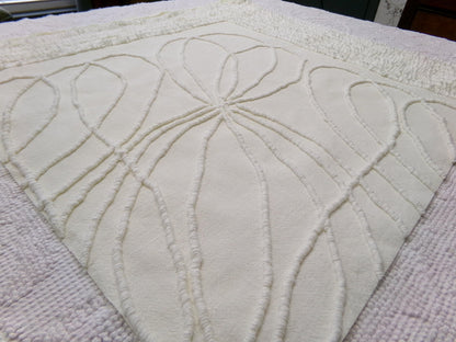 Vintage Illusion Chenille Fabric, Fascinating Webbed Design, 22" x 21" Piece Sewing Quilt Material