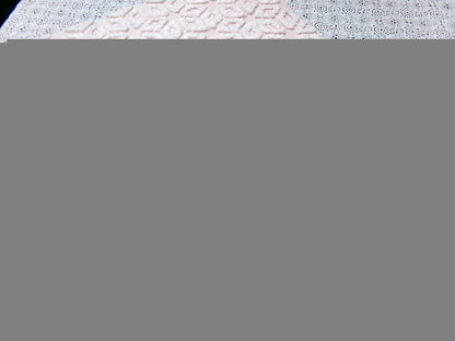 Whisper Pink & White Vintage Chenille Fabric Piece 18x24" Wedge Snowflakes