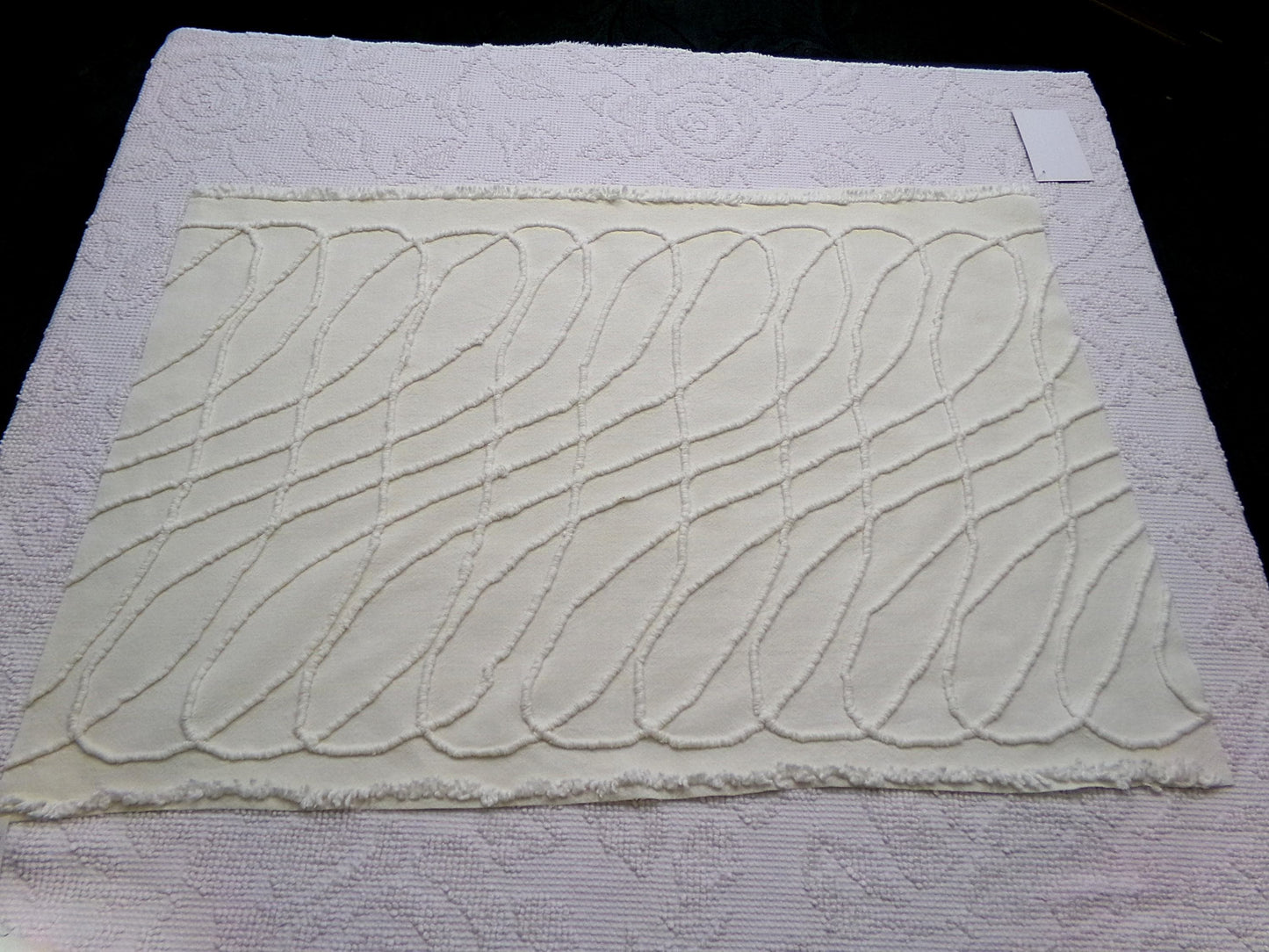 Dimensional Illusion Vintage Chenille Fabric, Fascinating Design, 18" x 25" piece