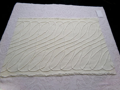 Dimensional Illusion Vintage Chenille Fabric, Fascinating Design, 18" x 25" piece