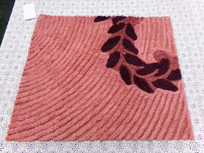Cozy Plush Vintage Chenille Bedspread Fabric 18x21" Pc Mauve Quilting Material