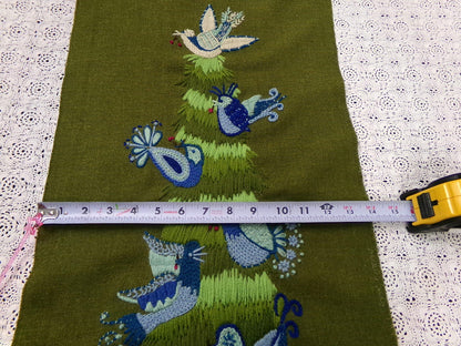BIRD TREE Crewel Wall Hanging Embroidery Finished Vintage Paragon 0879 Rare Folk Art Birds