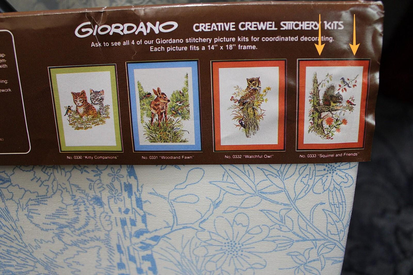 Vintage SQUIRREL and FRIENDS Crewel Embroidery Kit Paragon Stitchery 0333 Giordano