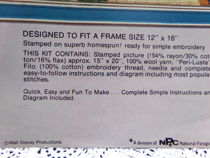 Mary Poppins Vintage Crewel Embroidery Kit Paragon Needlecraft 0778 Whimsical Walt Disney