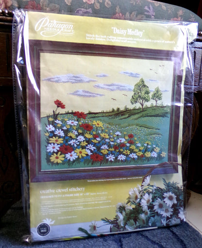 DAISY MEDLEY Vintage Crewel Stitchery Kit, Boho Paragon 0632 Embroidery