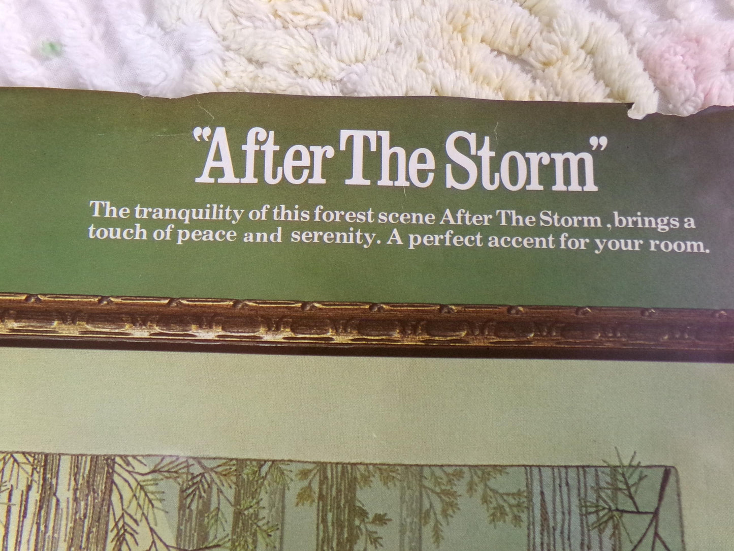 AFTER THE STORM Vintage Crewel Embroidery Kit Paragon Needlecraft #0611 ~ Hippie 70s Natural Woodland Wall Hanging, Georgia Ball Design