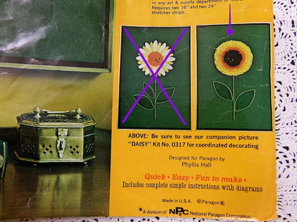 BLACK-EYED SUSAN Boho Crewel Embroidery Kit, Vintage Paragon Stitchery 0318 Phyllis Hall