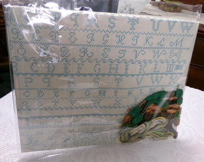 Rare THE FARM Vintage Sampler Embroidery Kit Paragon Stitchery S-7201 Belgian Linen Canvas
