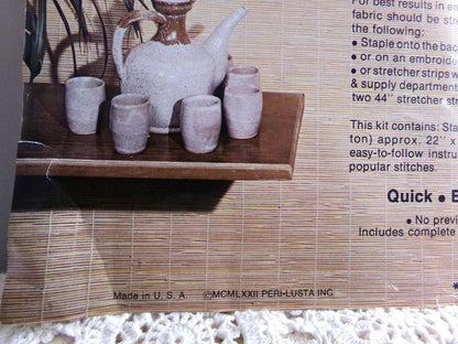 MING TREE Vtg Paragon Creative Crewel Stitchery Embroidery Kit #0630 18x44" 1972