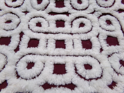 Vintage SuperTuft Chenille Bedspread NOS Rare Celtic Knot Hofmann Textiles USA Paper Tag, Full Size
