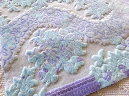 cut velvet fabric starry shimmer luxury Bates vintage tapestry chenille material, 12" x 21" inch piece ideal in totes & bags